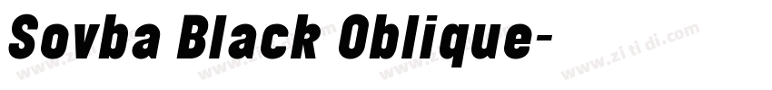 Sovba Black Oblique字体转换 Sovba Black Oblique字体转换